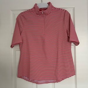 Tommy Bahama Island Zone top, Red white stripe, size S/P